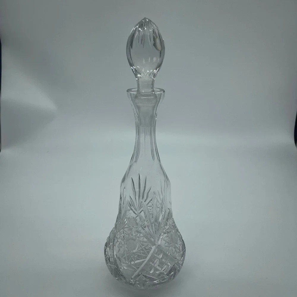 Crystal‎ Decanter with Stopper, Liquor Wine Scotch Bourbon, Barware 16.5